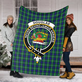 Clan Douglas Crest Tartan Blanket UC209