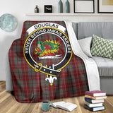 Clan Douglas Ancient Red Crest Tartan Blanket UC201