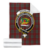 Clan Douglas Ancient Red Crest Tartan Blanket UC201