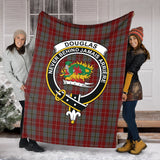 Clan Douglas Ancient Red Crest Tartan Blanket UC201