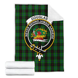 Clan Douglas Black Crest Tartan Blanket UC203