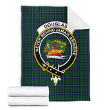 Clan Douglas Green Crest Tartan Blanket UC205