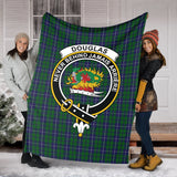 Clan Douglas Green Crest Tartan Blanket UC205