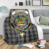 Clan Douglas Grey Crest Tartan Blanket UC207