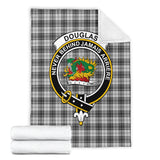 Clan Douglas Grey Modern Crest Tartan Blanket UC206