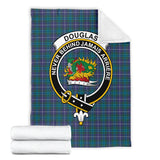 Clan Douglas Modern Crest Tartan Blanket UC208