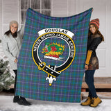 Clan Douglas Modern Crest Tartan Blanket UC208