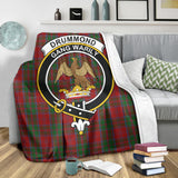 Clan Drummond Crest Tartan Blanket UC217