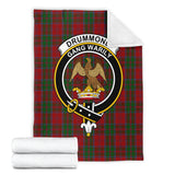 Clan Drummond Crest Tartan Blanket UC217