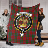 Clan Drummond Crest Tartan Blanket UC217