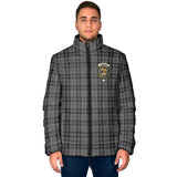 Clan Drummond Grey Crest Tartan Padded Jacket RF209