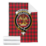 Clan Drummond Modern Crest Tartan Blanket UC212