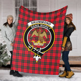 Clan Drummond Modern Crest Tartan Blanket UC212