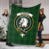 Clan Dunbar Hunting Crest Tartan Blanket UC219