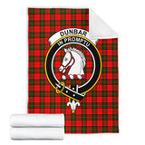 Clan Dunbar Modern Crest Tartan Blanket UC220