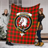 Clan Dunbar Modern Crest Tartan Blanket UC220