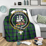 Clan Duncan Modern Crest Tartan Blanket UC223