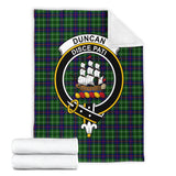 Clan Duncan Modern Crest Tartan Blanket UC223