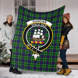 Clan Duncan Modern Crest Tartan Blanket UC223