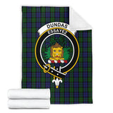 Clan Dundas Crest Tartan Blanket UC227