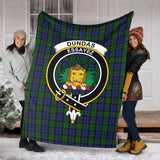 Clan Dundas Crest Tartan Blanket UC227