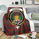 Clan Dundas Red Crest Tartan Blanket UC226