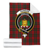 Clan Dundas Red Crest Tartan Blanket UC226