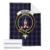 Clan Dunlop Crest Tartan Blanket UC230