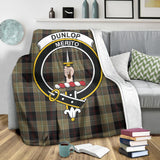 Clan Dunlop Hunting Crest Tartan Blanket UC228