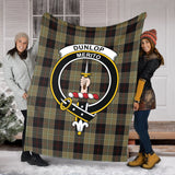 Clan Dunlop Hunting Crest Tartan Blanket UC228