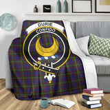 Clan Durie Crest Tartan Blanket UC231