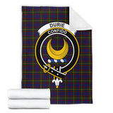 Clan Durie Crest Tartan Blanket UC231