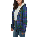 Clan Edmonstone Crest Tartan Sherpa Hoodie CT753