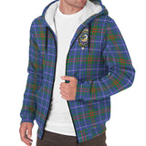 Clan Edmonstone Crest Tartan Sherpa Hoodie CT753