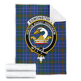 Clan Edmonstone Crest Tartan Blanket UC232