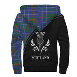 Clan Edmonstone Crest Tartan Sherpa Hoodie Curve Style CE754