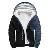 Clan Edmonstone Crest Tartan Sherpa Hoodie Curve Style CE754