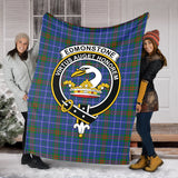 Clan Edmonstone Crest Tartan Blanket UC232