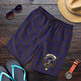 Clan Elliot Crest Tartan Mens Shorts NS750