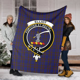 Clan Elliot Crest Tartan Blanket UC235