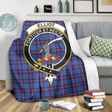 Clan Elliot Modern Crest Tartan Blanket UC234