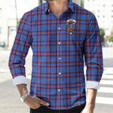 Clan Elliot Modern Crest Tartan Long Sleeve Shirt PC752