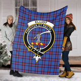 Clan Elliot Modern Crest Tartan Blanket UC234