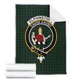 Clan Elphinstone Crest Tartan Blanket UC236