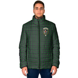 Clan Elphinstone Crest Tartan Padded Jacket RF234