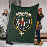 Clan Elphinstone Crest Tartan Blanket UC236