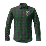 Clan Elphinstone Crest Tartan Long Sleeve Shirt PC750