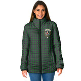 Clan Elphinstone Crest Tartan Padded Jacket RF234