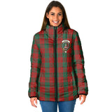 Clan Erskine Crest Tartan Padded Jacket RF239