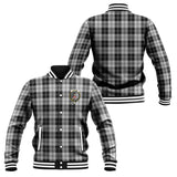 Clan Erskine Black and White Crest Tartan Baseball Jacket JM748